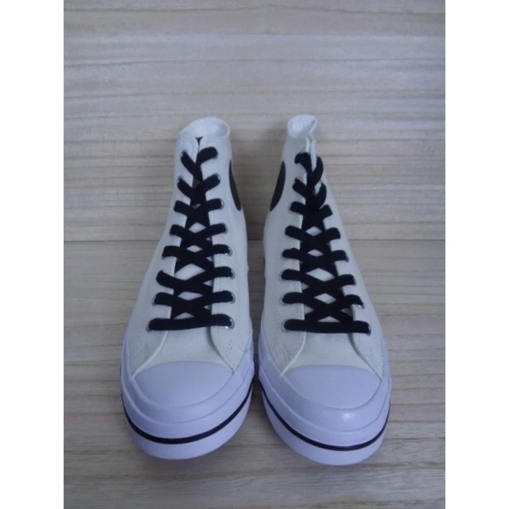 Mitchell & Ness Hood Rocket 55 High Cut White Canvas‎ Sneaker Men 5.5 Women 7.5